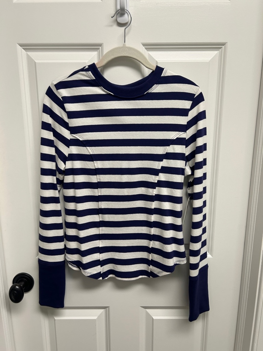 Maeve Striped Tee - Blue & White